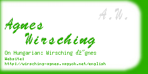 agnes wirsching business card